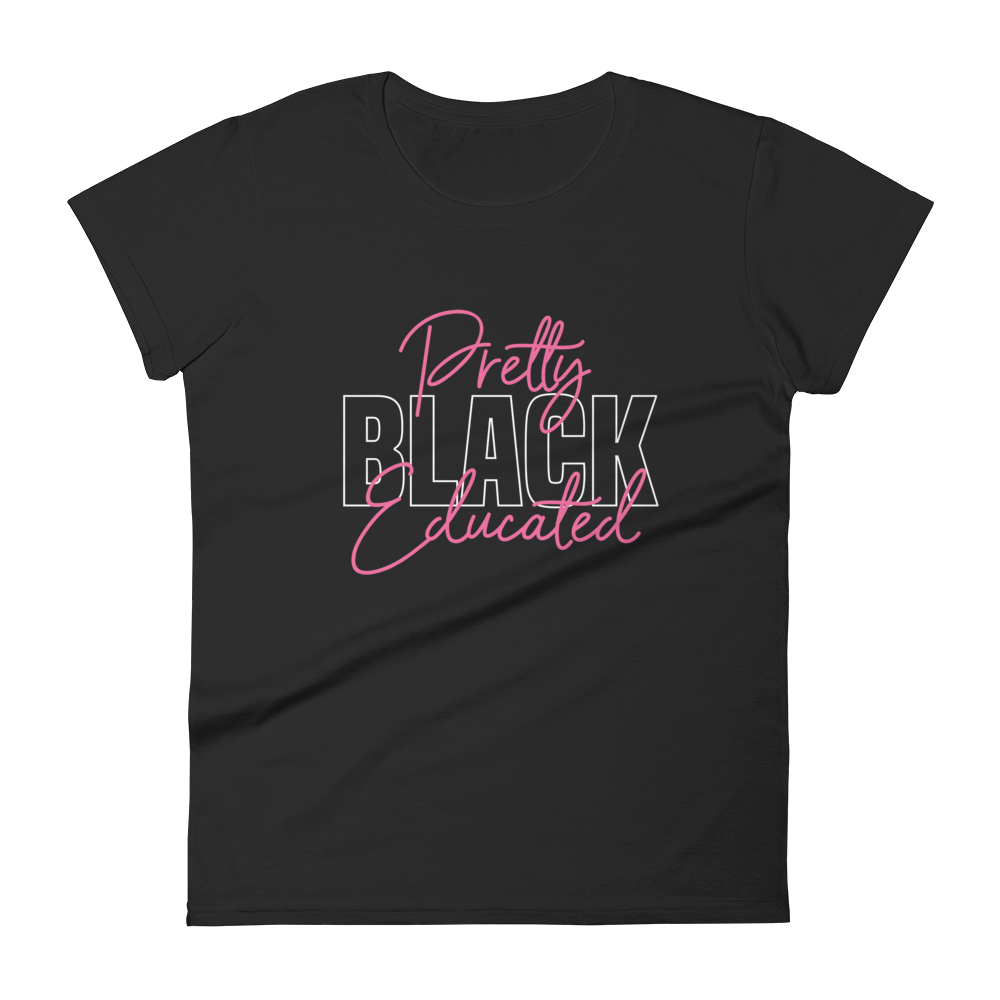 ファッション Women Gift Pretty Black And Educated Black African American T-Shirt Amazon.com: Pretty Black Educated Black History Kids Girls